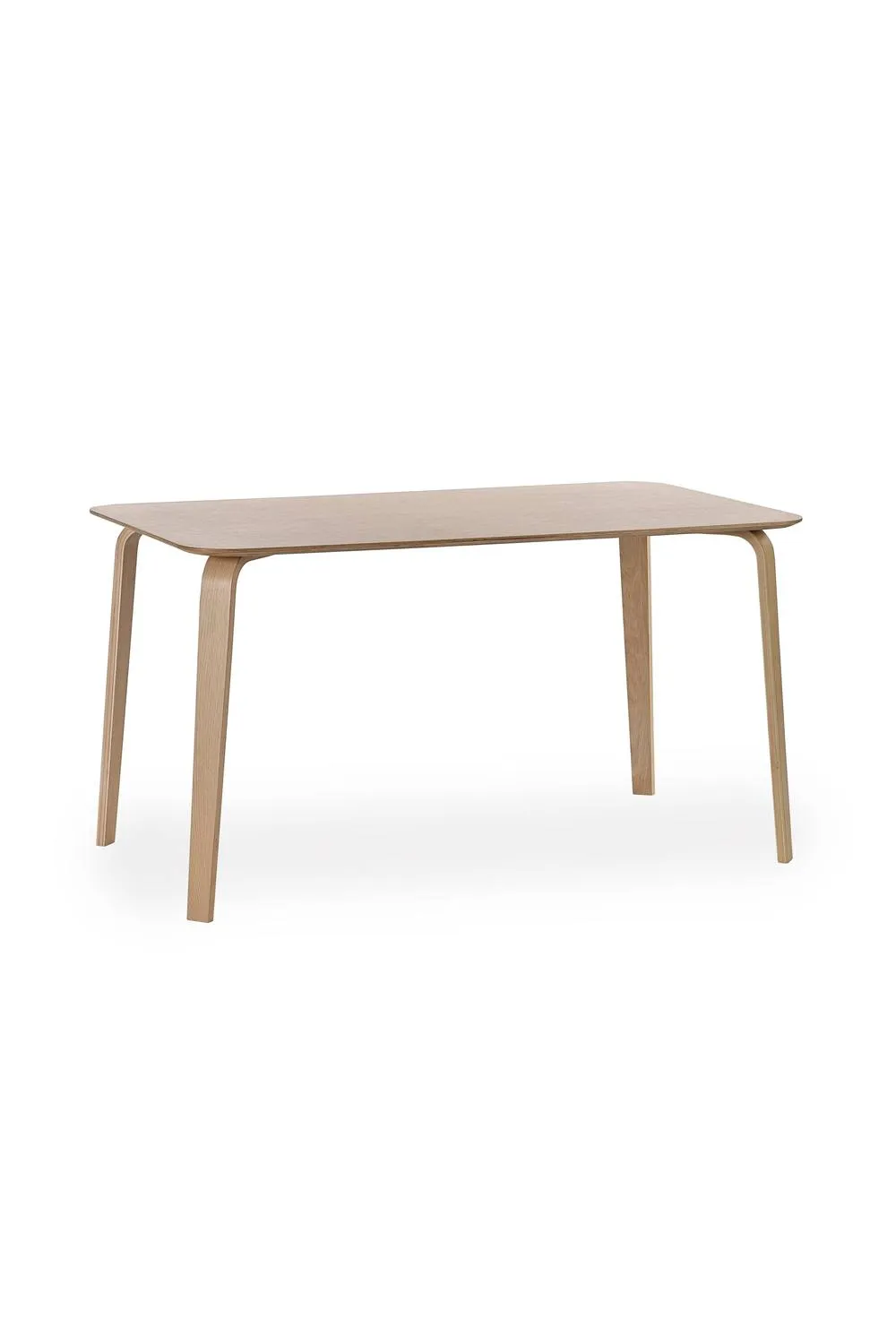 Julian Bowen Kaito Rectangular 4 Seater Dining Table with Curved Legs in Light Oak 3