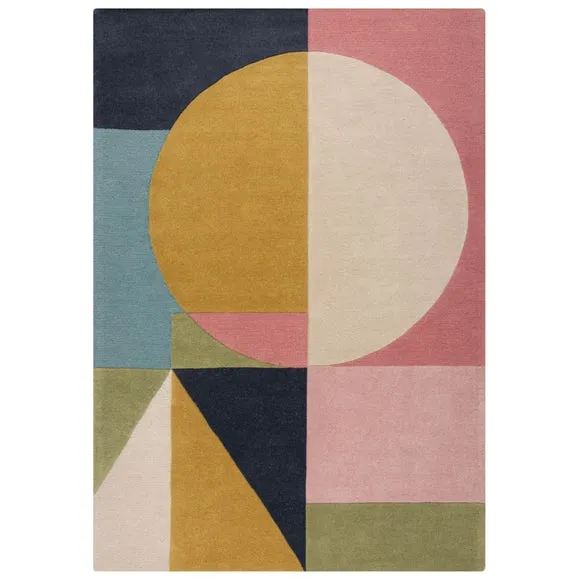 Esre Geometric Abstract Wool Rug 5