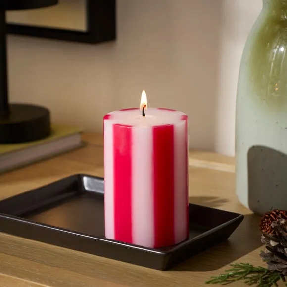Stripe Pillar Candle 1