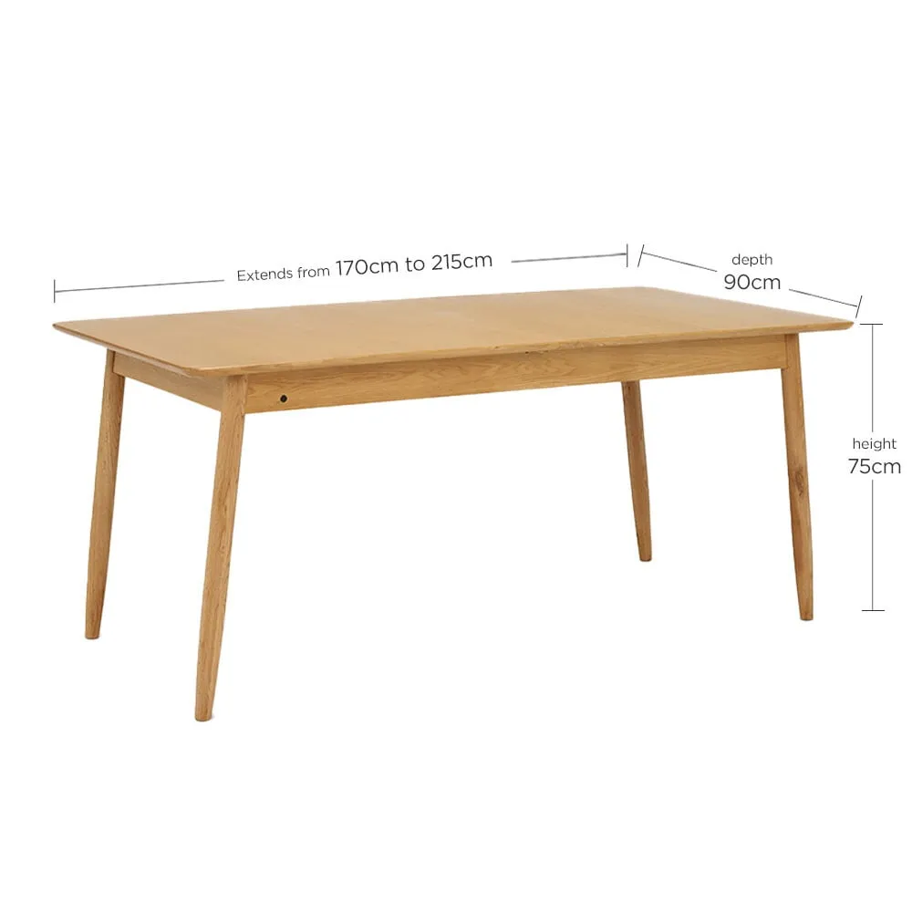 Ercol Teramo Medium Extending Dining Table, Neutral Oak | Barker & Stonehouse 4
