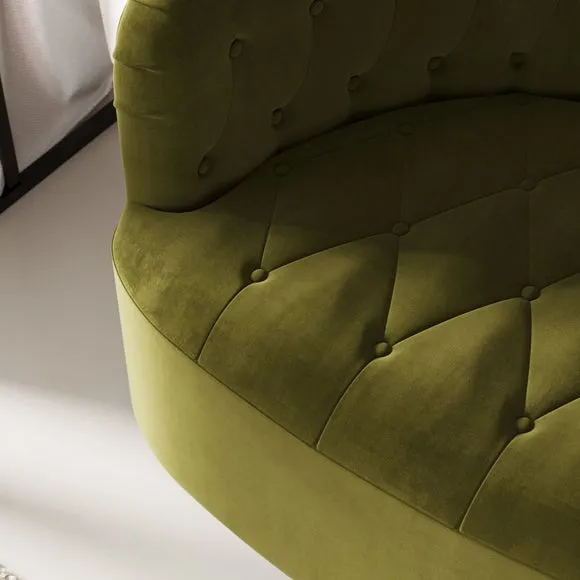Elena Buttoned Swivel Chair 3