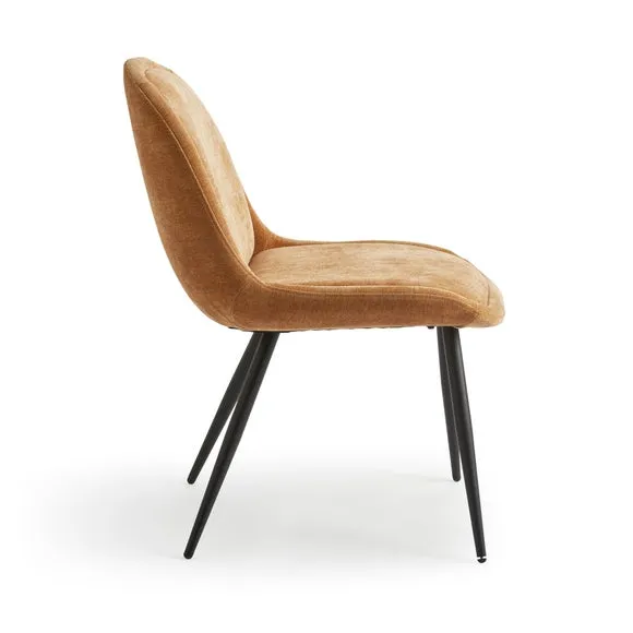 Lyle Set of 2 Dining Chairs, Soft Tonal Chenille 6