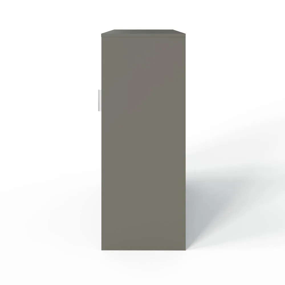 GFW Leighton Sliding Door Shoe Cabinet in Grey 5