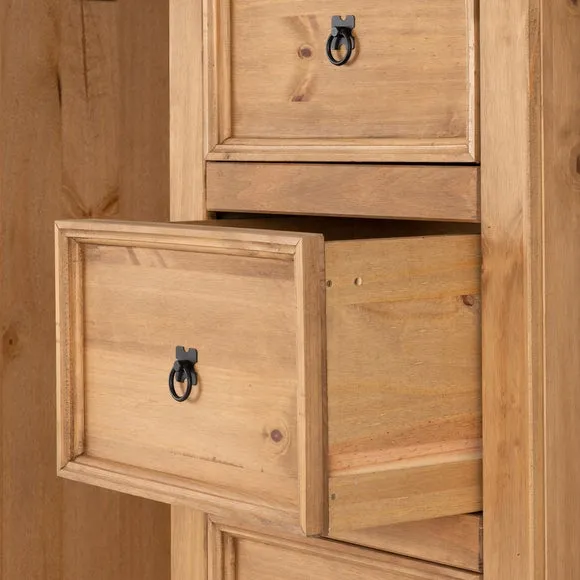 Corona Single 4 Drawer Wardrobe, Pine 5