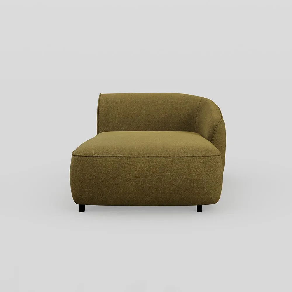 Heal's Aurelie Chaise Module RHF Smart Luxe Velvet Peridot 1