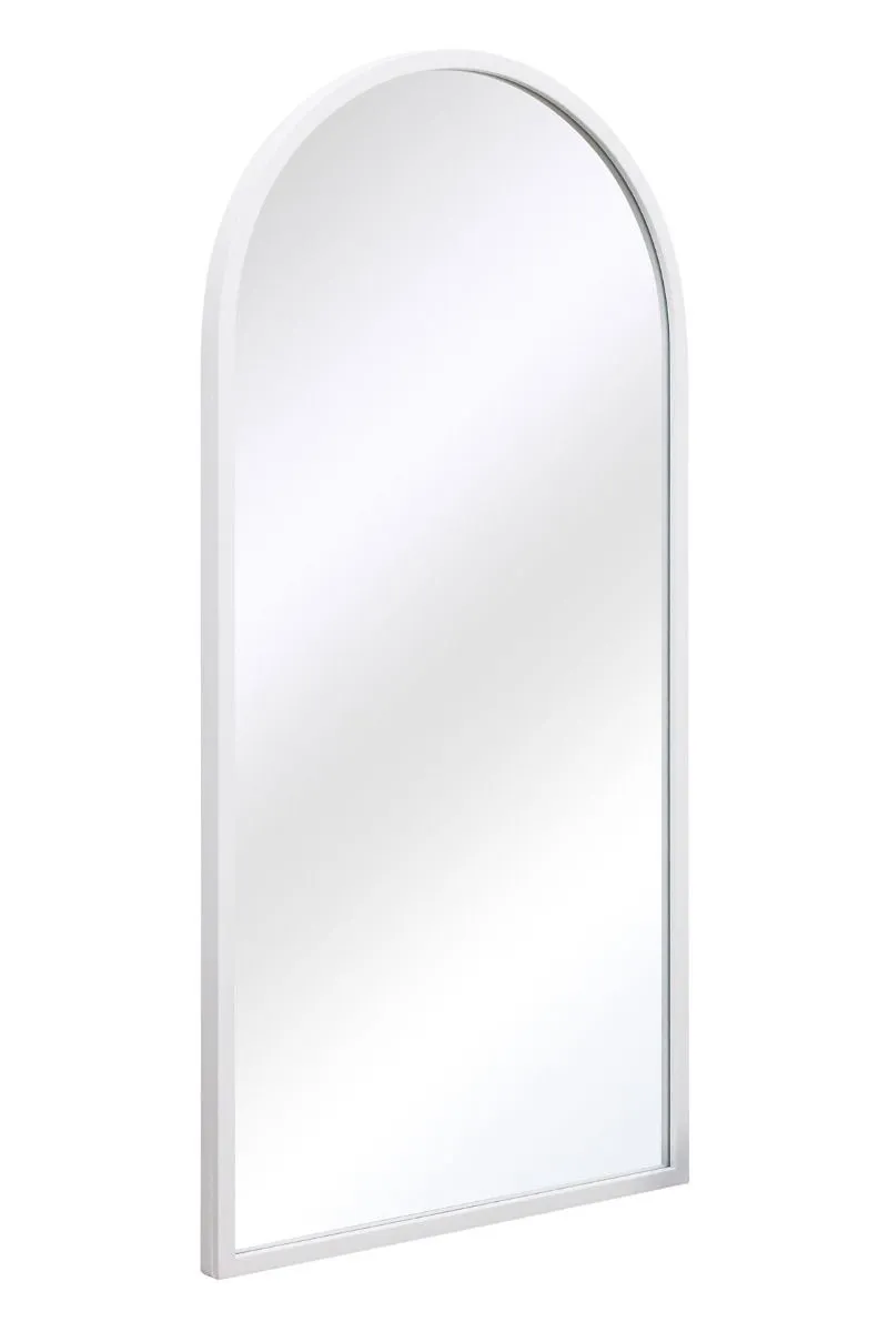 MirrorOutlet White Metal Framed Arched Garden Wall Mirror 47" X 23.5" (120 X 60CM) 6