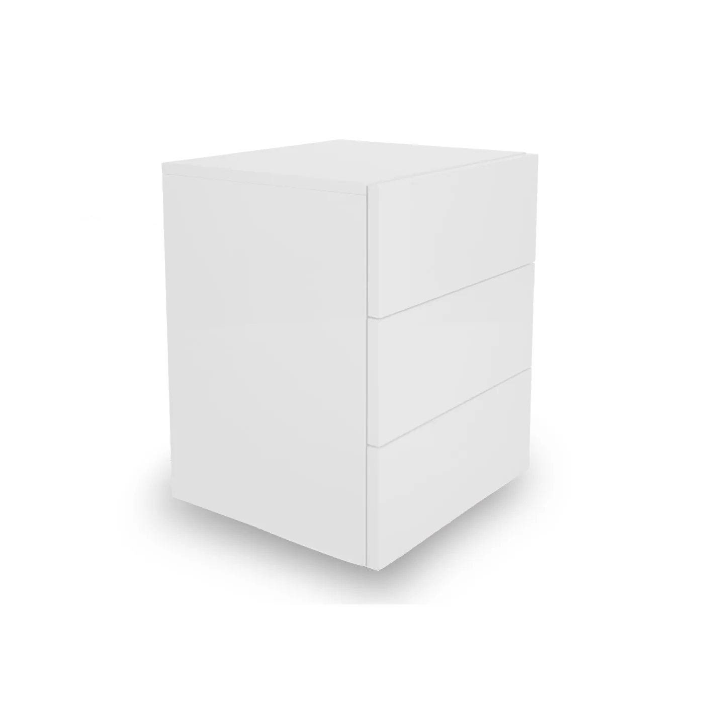 Heal's Space 3 Draw Bedside Unit White Gloss Lacquer