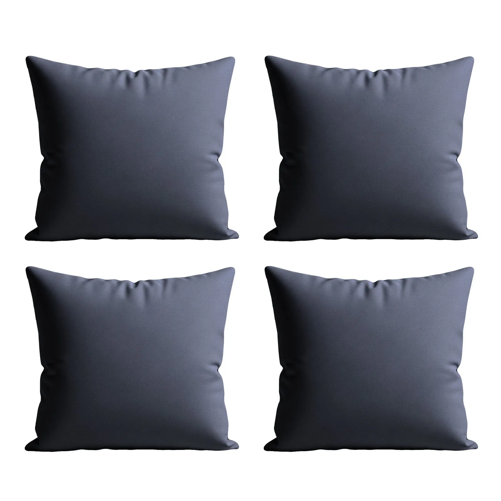 Snug City Waterproof Outdoor Garden Patio Cushion Cover & Inner Square Pack Of 4 in Dark Grey