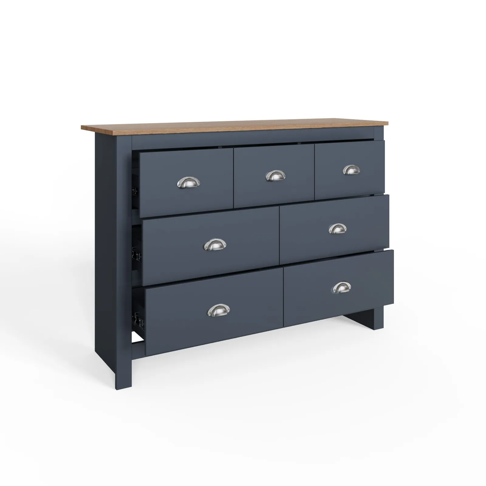 GFW Lancaster 7 Drawer Chest in Dark Navy 4