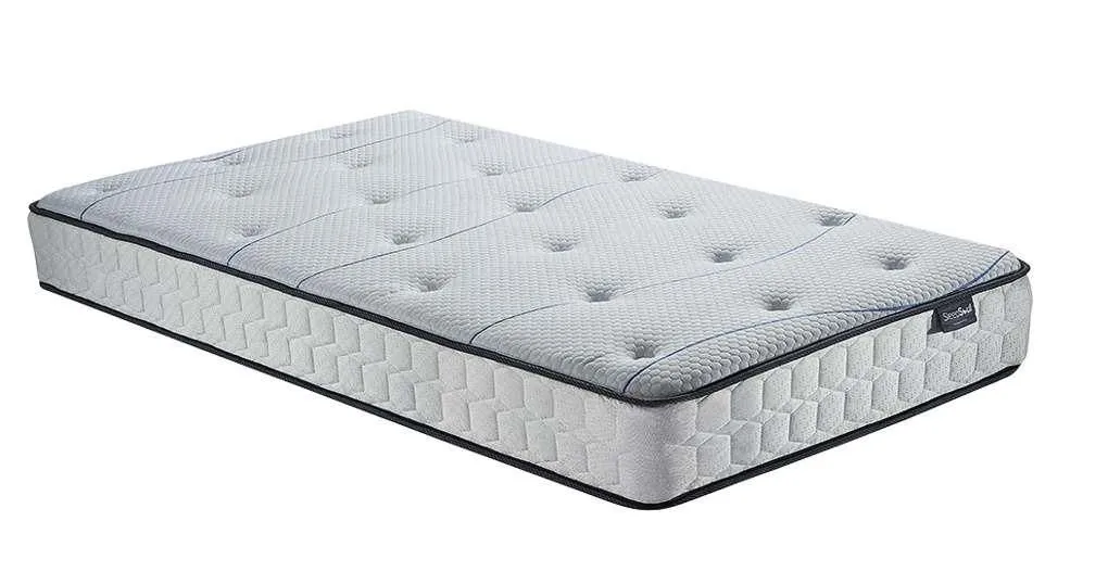 Birlea White Wood Single Bed & Mattress Bundle Rio Air Sleepsoul 90cm 3ft 2