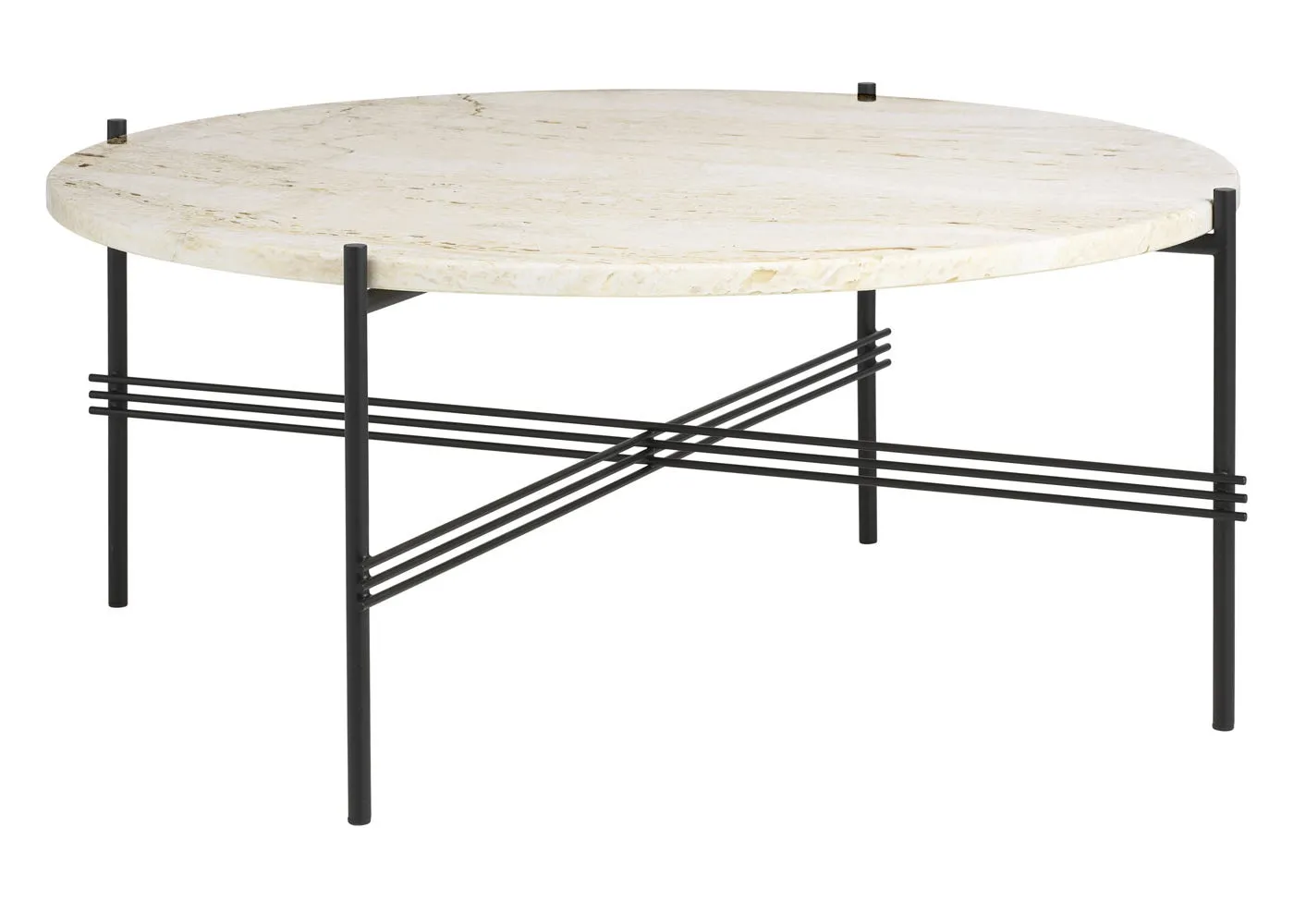 Gubi TS Coffee Table Large in Neutral White Travertine 1