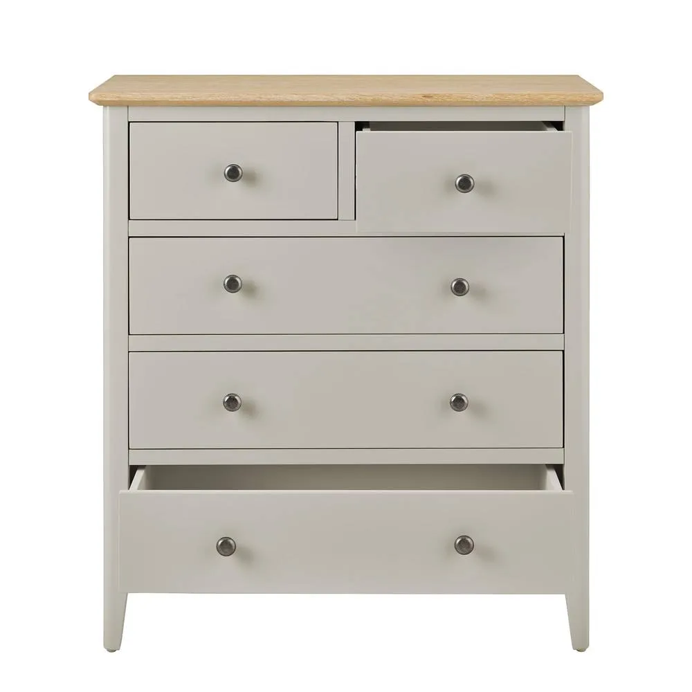 Statement Furniture Pembroke 2 over 3 Chest of Drawers in Stone 5