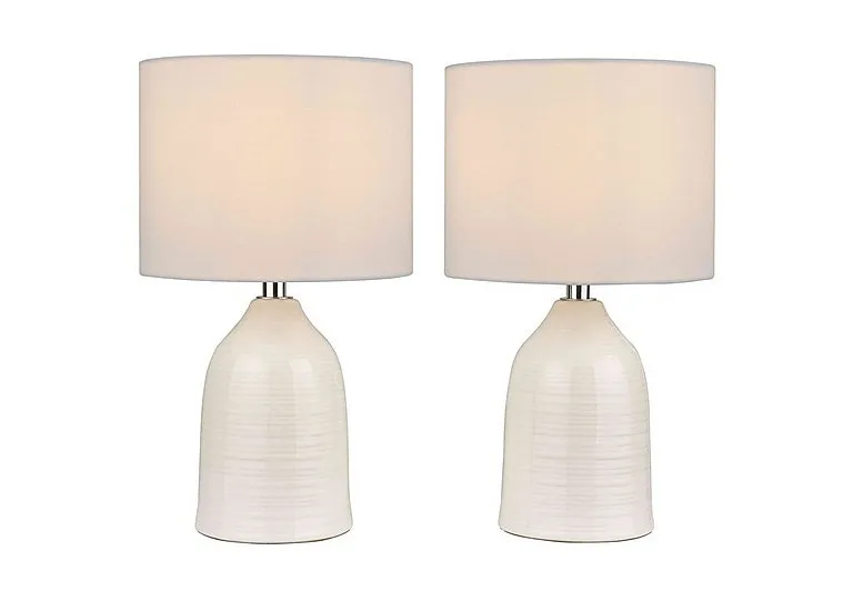 Pair of Penny Cream Table Lamps