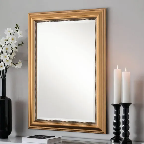 Yearn Beaded Overmantel Wall Mirror 1