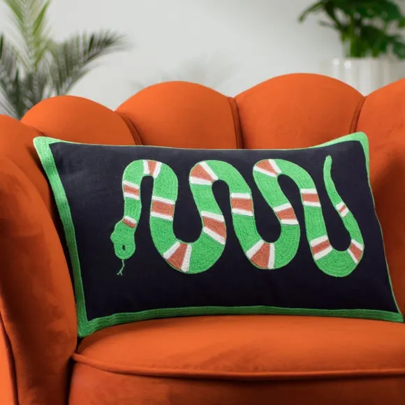 Furn. Coral Snake Cotton Rectangle Cushion