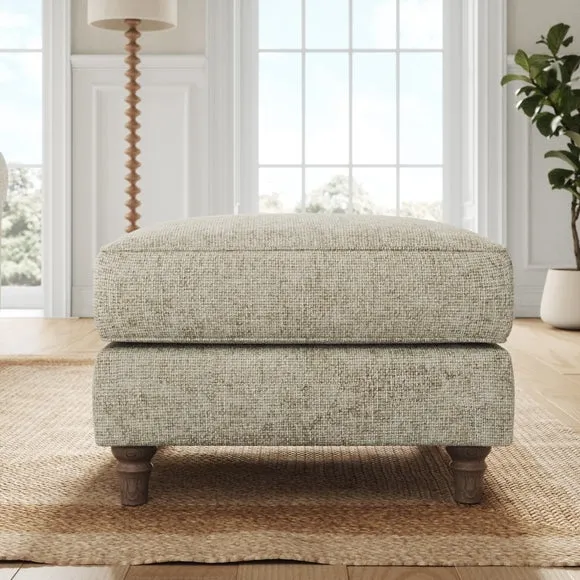 Flori Chunky Chenille Footstool 2