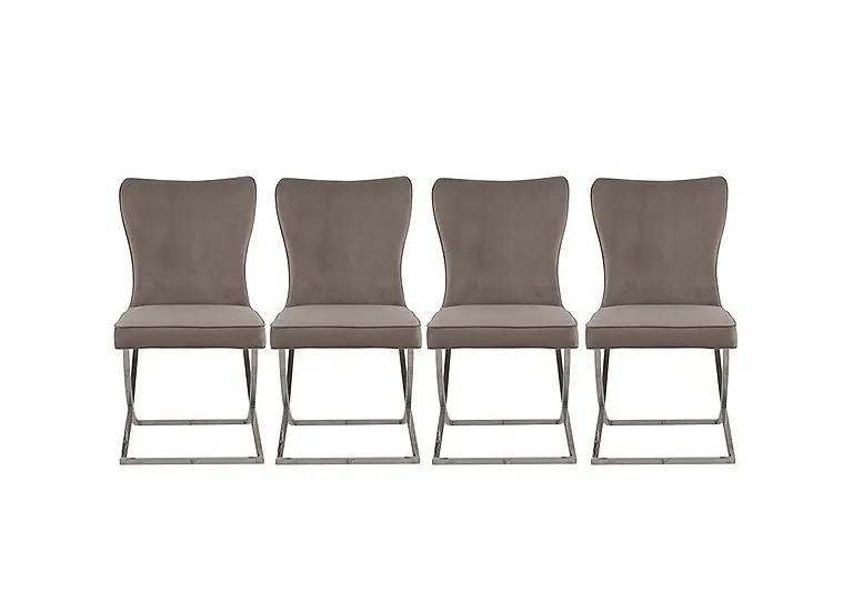 Vanquish Set of 4 Dining Chairs - Taupe