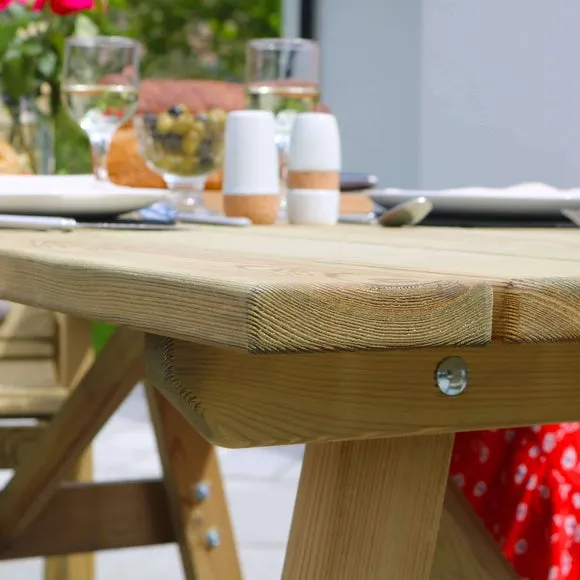 Freya Wooden Garden Dining Table 4