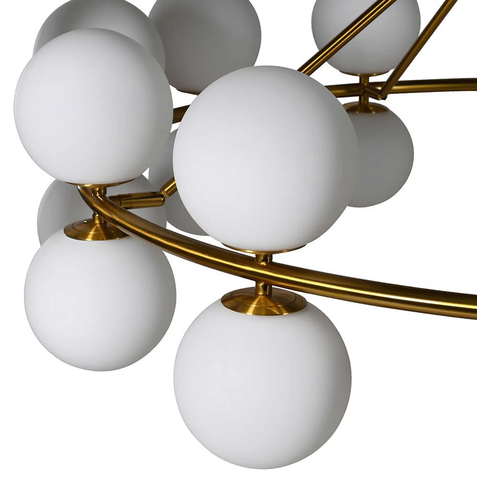 Multi White Globe Chandelier, Gold Glass | Barker & Stonehouse 5