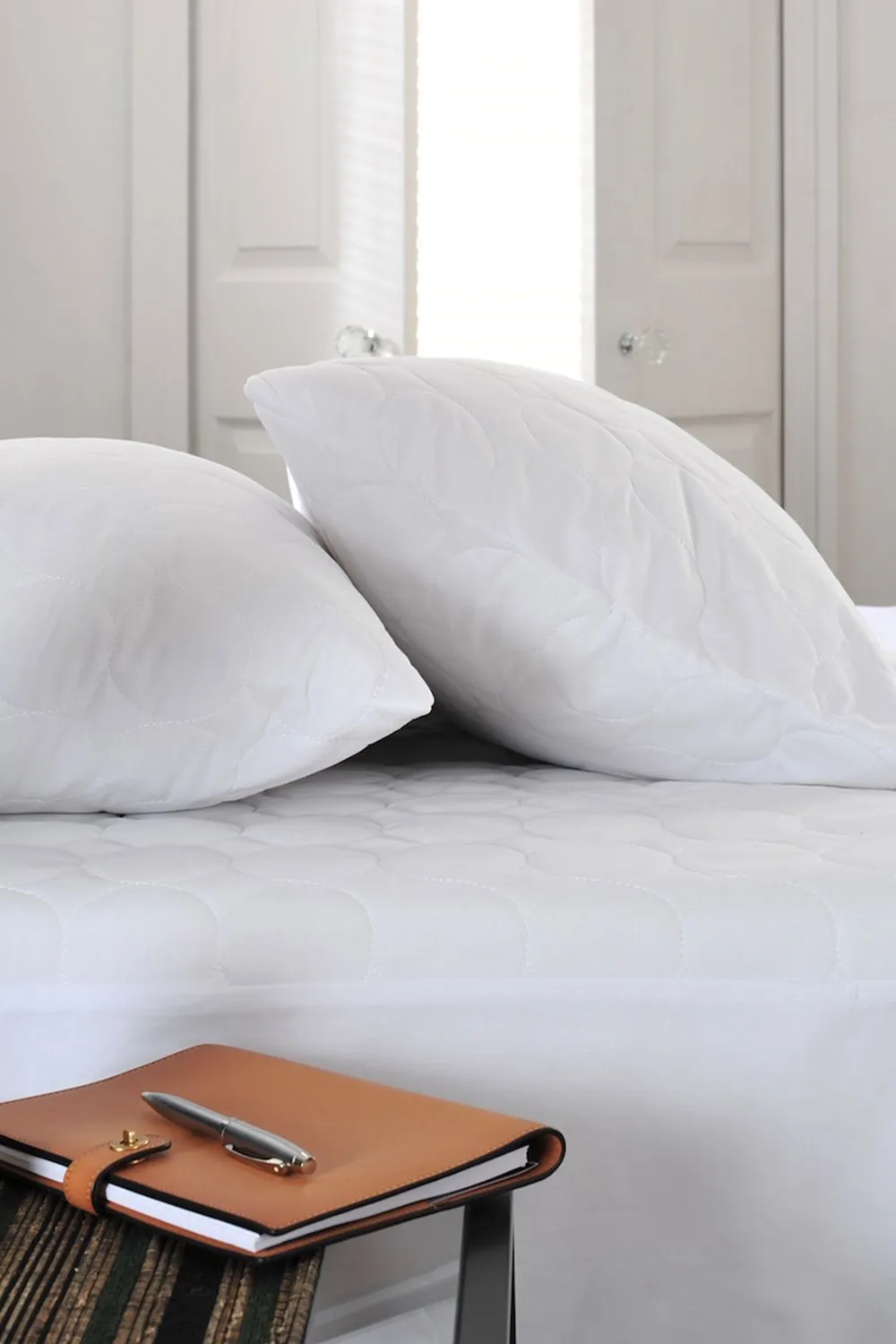 The Lyndon Company Luxury Cotton Quilted Matress Protector | Deyongs 1846 in White | Size: Super King