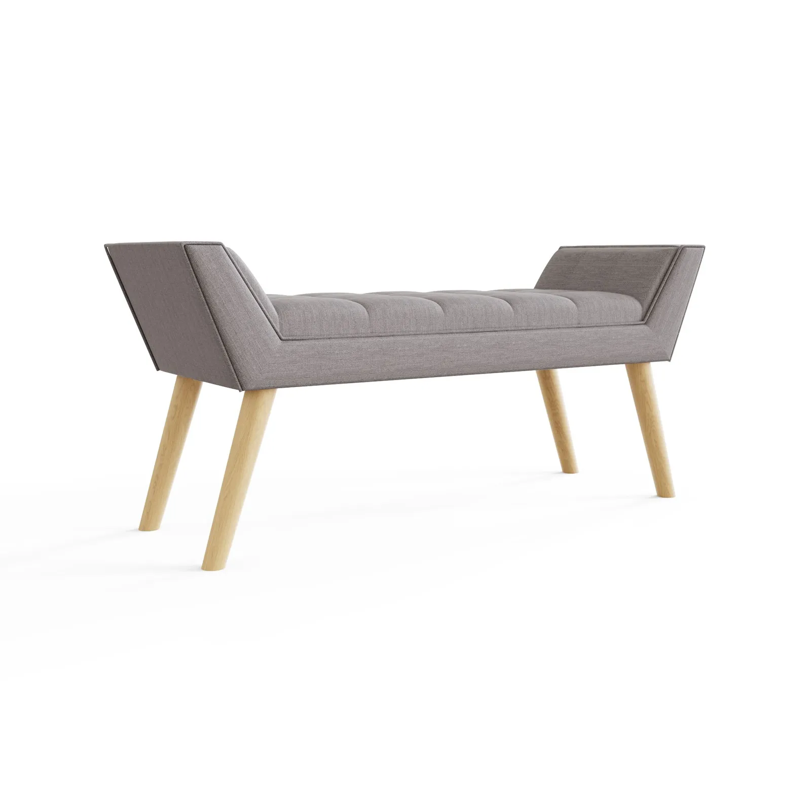 GFW Milan Ottoman Storage Bench in Grey 4