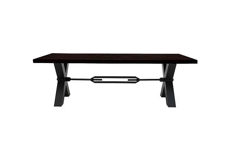 Terra Straight Edge Dining Table with Tension Bolt X-Leg - 180-cm