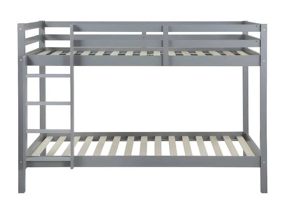 Vente-unique Bunk Beds - 2 X 90 X 190 Cm - Solid Pine - Grey - ANICET II 2