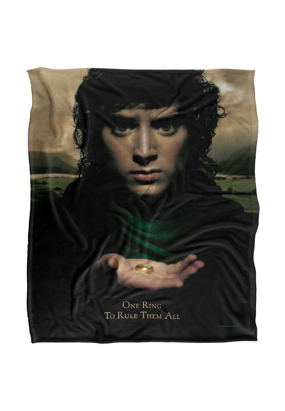 Lord of the Rings The Blanket, 152x127 cm Frodo One Ring Poster Silky Touch Super Soft Throw Blanket in White