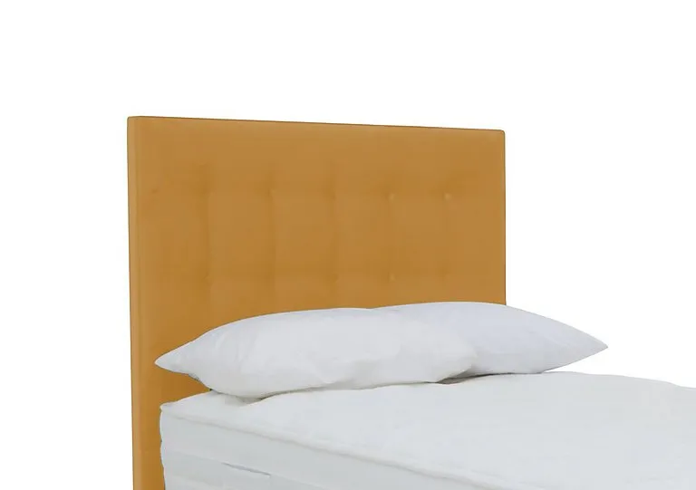 Coral Floor Standing Headboard - Small Double - Luxury Ochre