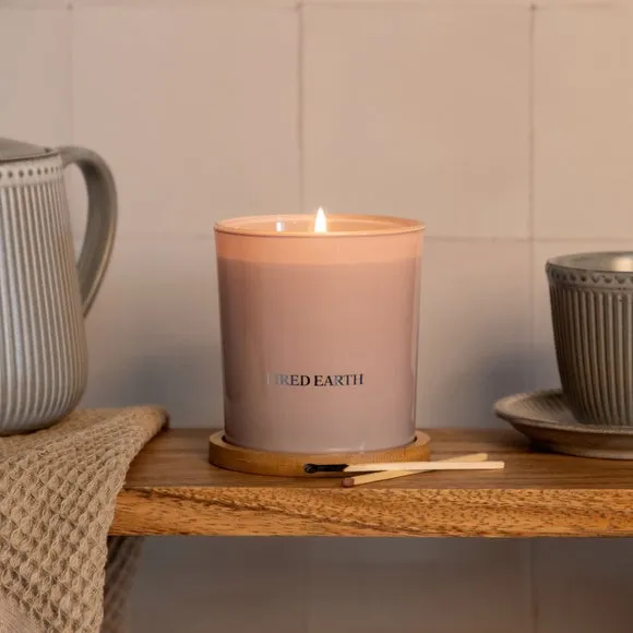 Fired Earth Darjeeling & Damask Rose Candle 1