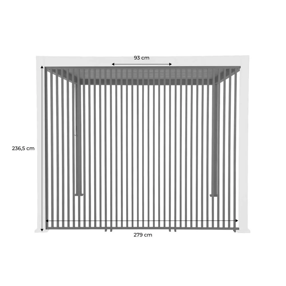 sweeek Set of 3 vertical louvers 100cm for bioclimatic pergola Triomphe in Dark Grey 5