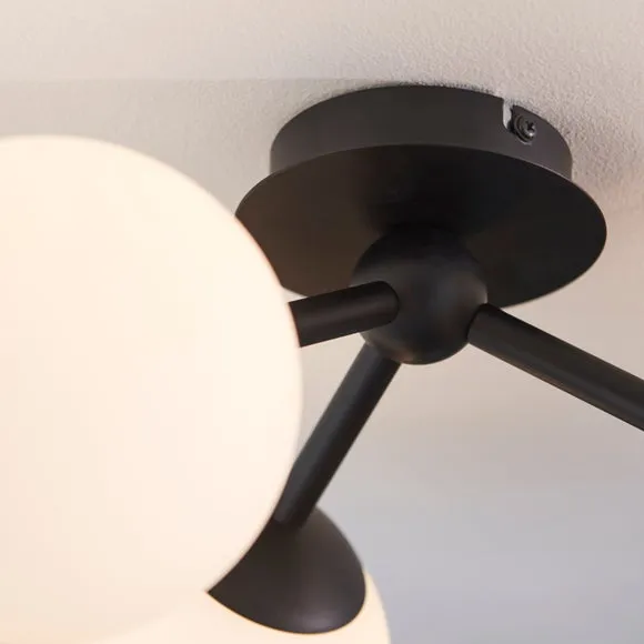 Vogue Orb 3-Arm Semi Flush Bathroom Ceiling Light 3