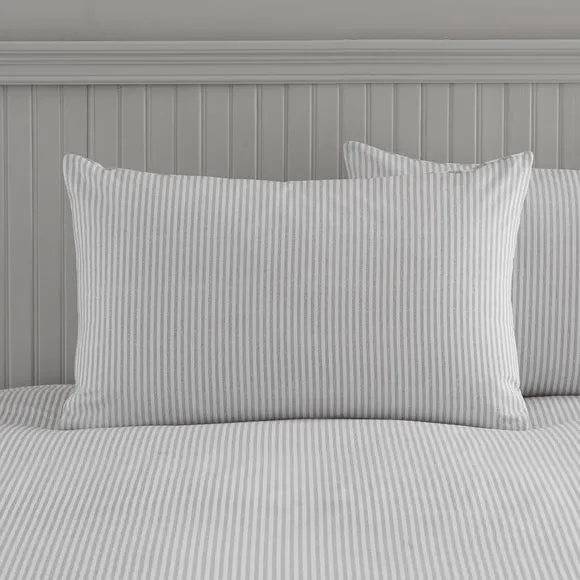 Durham Textured Stripe 100% Cotton Duvet Cover & Pillowcase Set 6