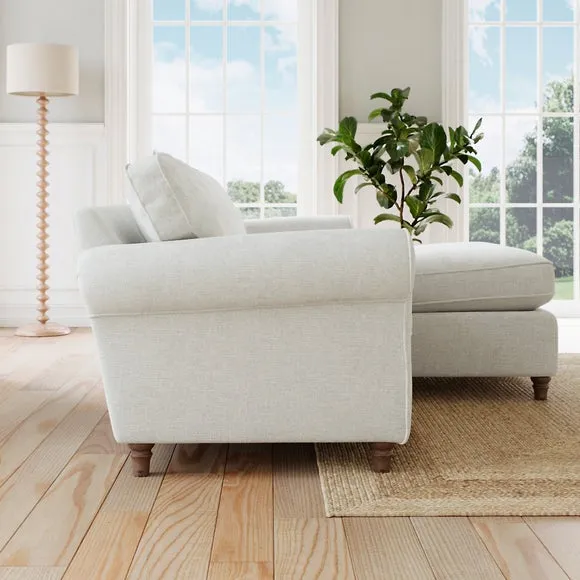 Flori Chenille Soft Texture Corner Chaise Sofa 3