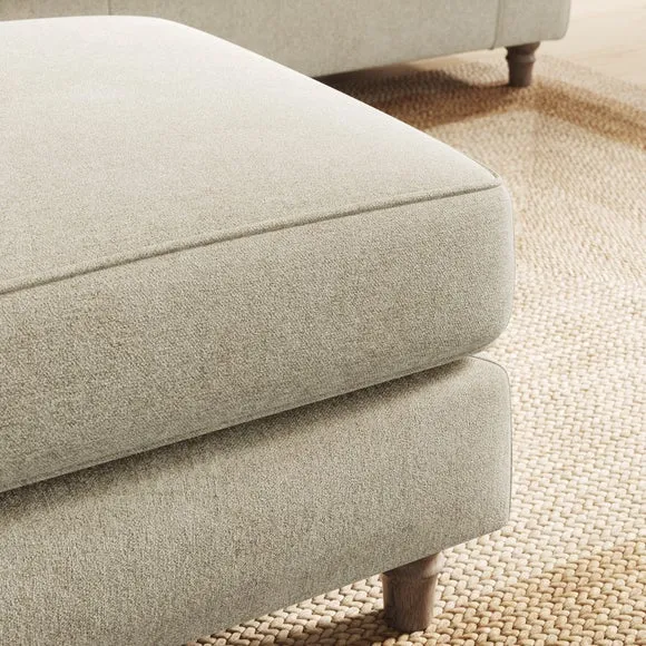 Flori Soft Chenille Footstool 5