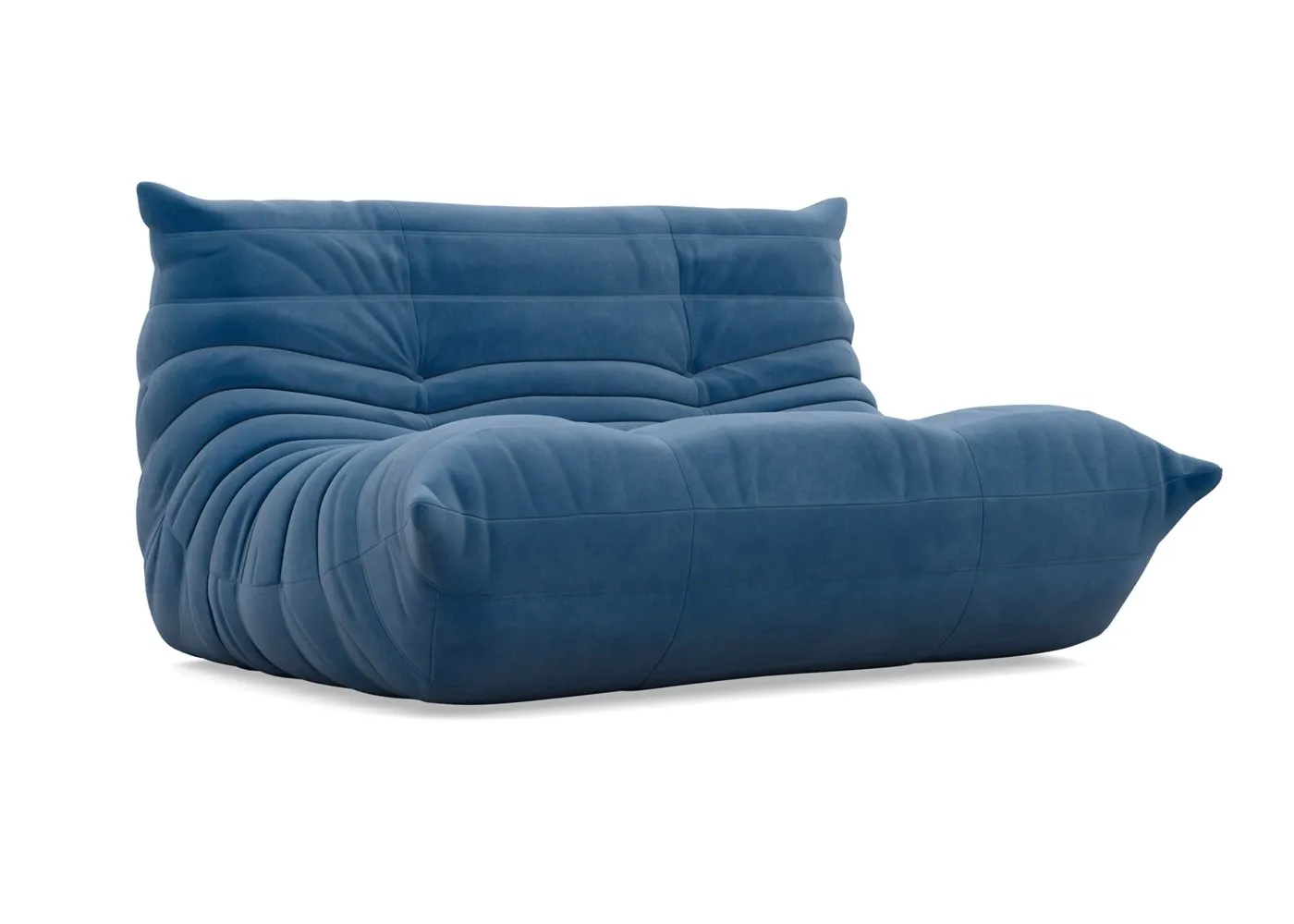 Ligne Roset Togo Small Settee Alcantara Bohemian Blue 1