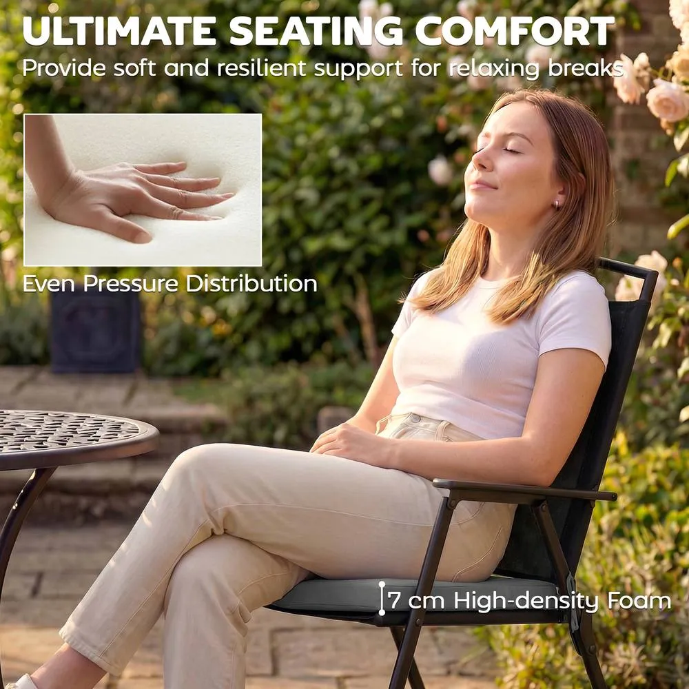 OUTSUNNY Seat Cushions with Machine Washable Cover in Dark Grey 4