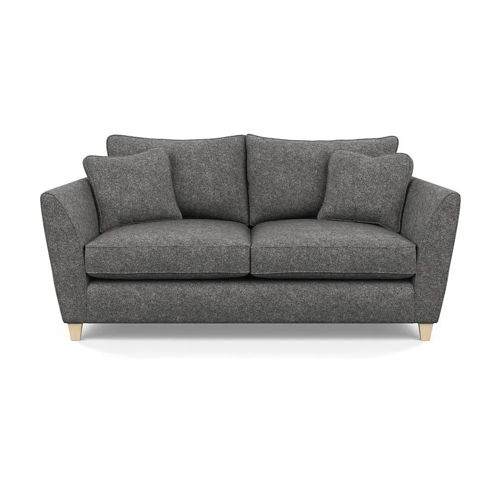Heal's Torino 3 Seater Sofa Melton Wool Shale Natural Feet 2