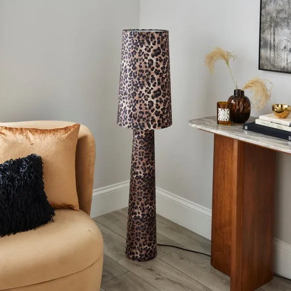 Leopard Print Fabric Floor Lamp 6