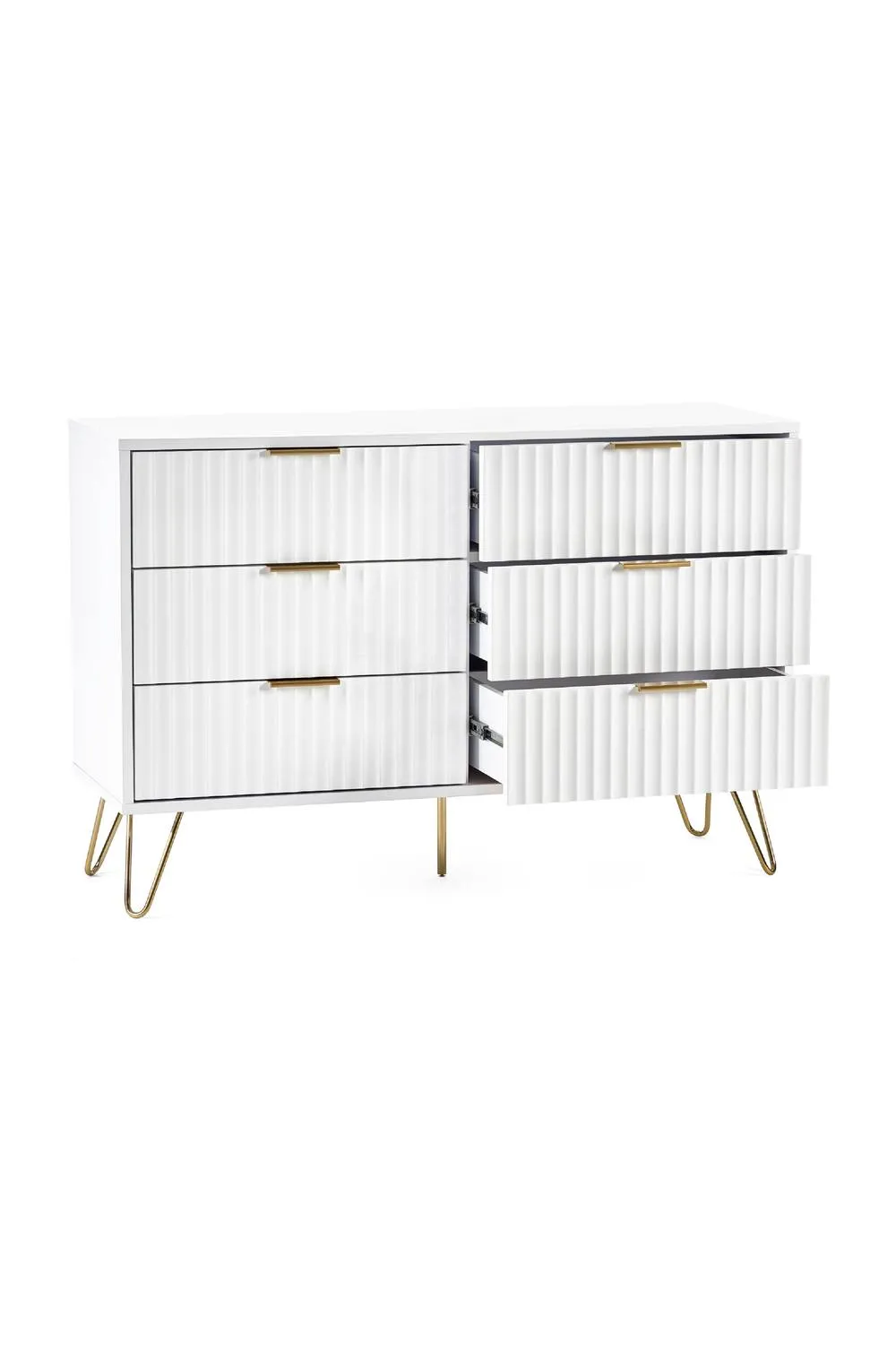 Julian Bowen Murano 6 Drawer Wide Chest in White 4