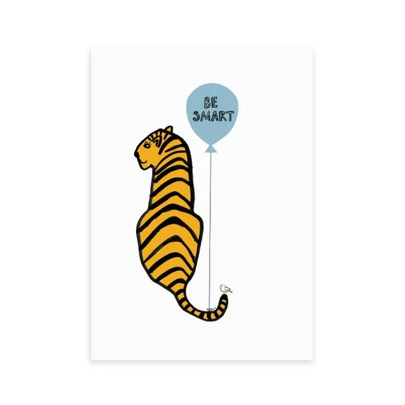 East End Prints Be Smart Tiger Print 2