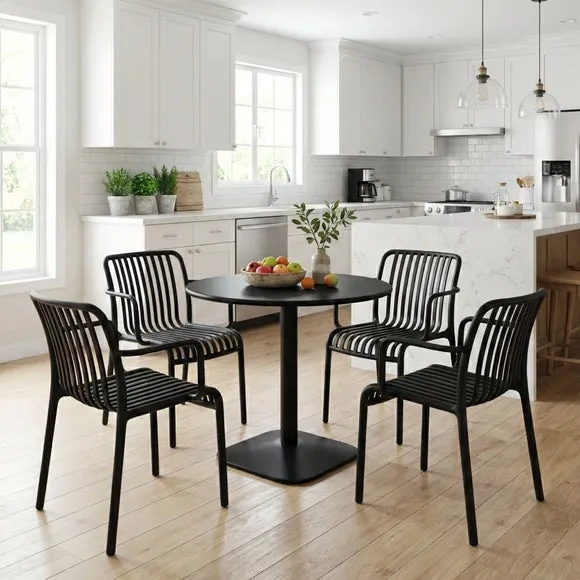 Modura Albin Round Table with 4 Alma Armchairs 3