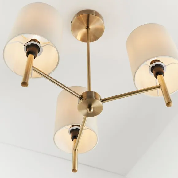 Vogue Dewey 3 Light Semi Flush Ceiling Light 4