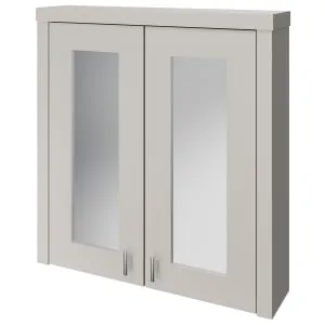 Wickes Hayman Matt Cashmere Traditional Mirror Cabinet - 675 x 650mm