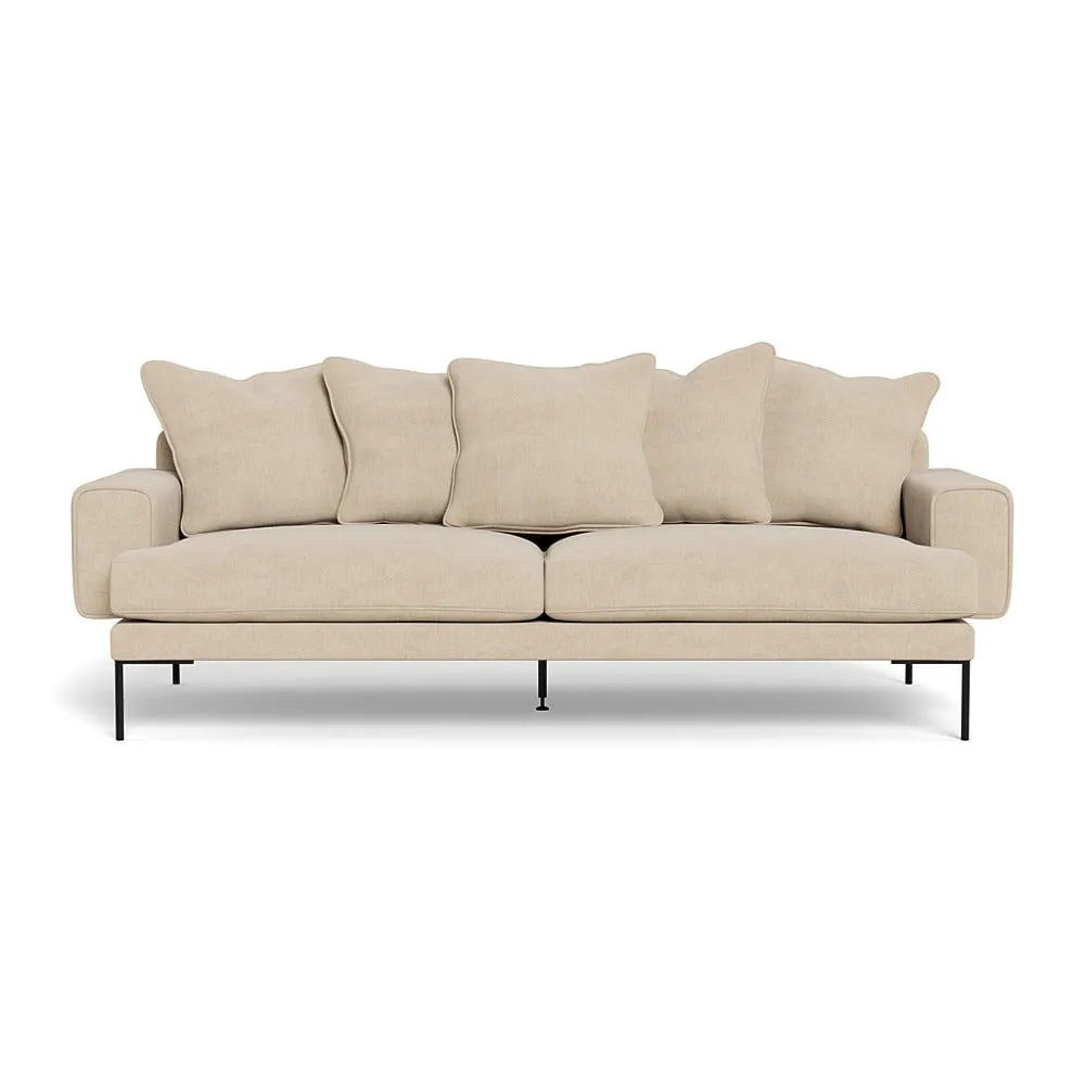 Heal's Torrington 4 Seater Sofa Brushed Cotton Oat Black Feet 1