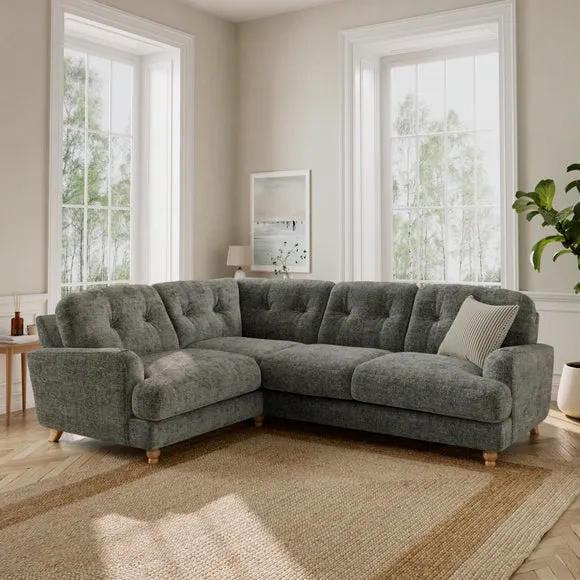 Martha Chunky Chenille Full Corner Sofa 1