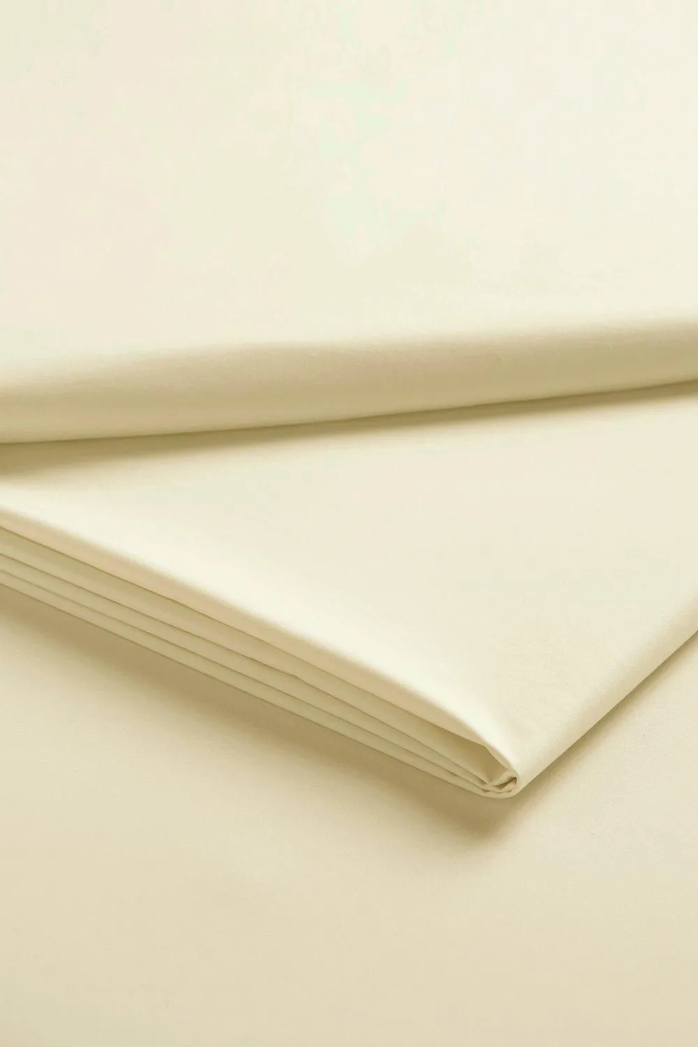 CHRISTY 400TC Luxury Cotton Sateen Plain Dye Bedding Flat Sheets in Gold 1