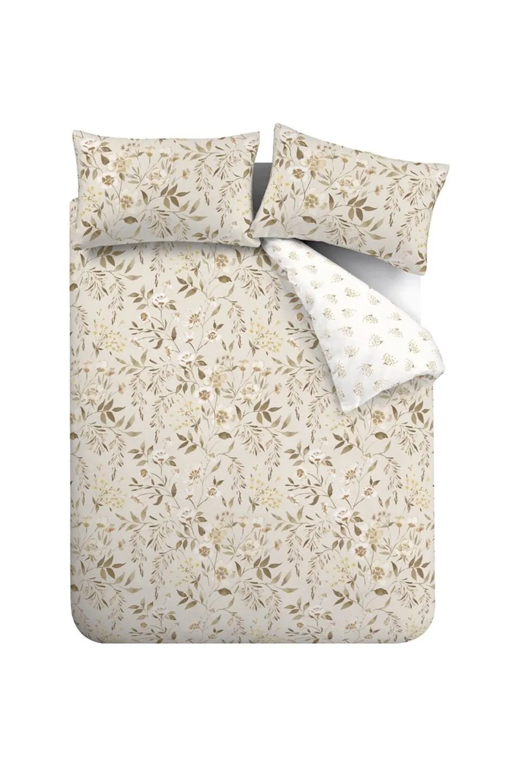 Catherine Lansfield Isadora Floral Reversible Duvet Cover Set in Natural 6