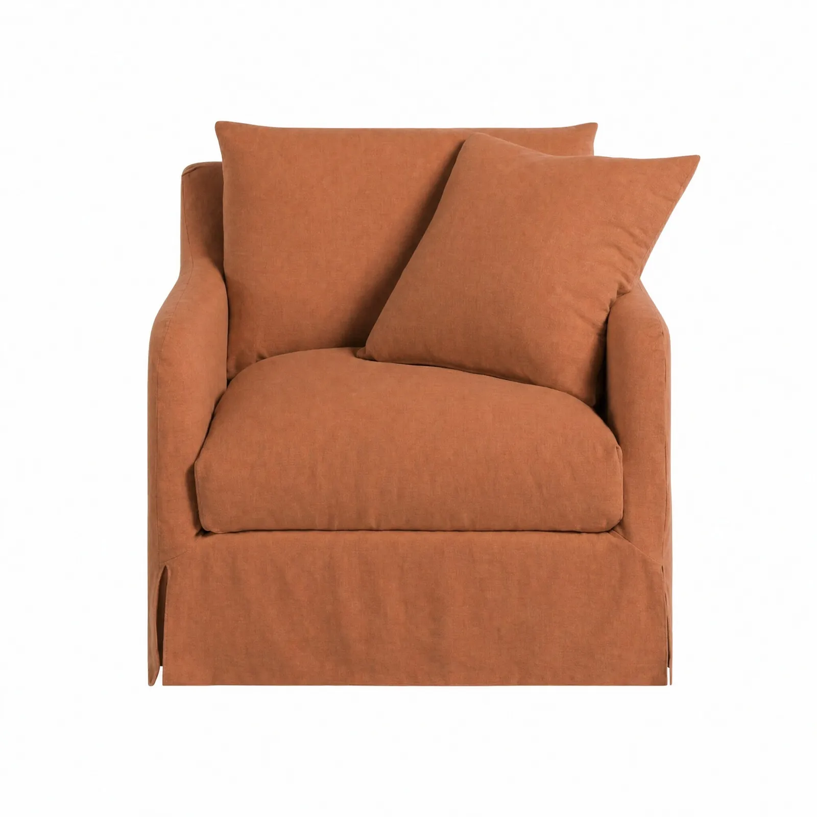 Charlbury 1 Seater Armchair, Orange Fabric | Barker & Stonehouse 3