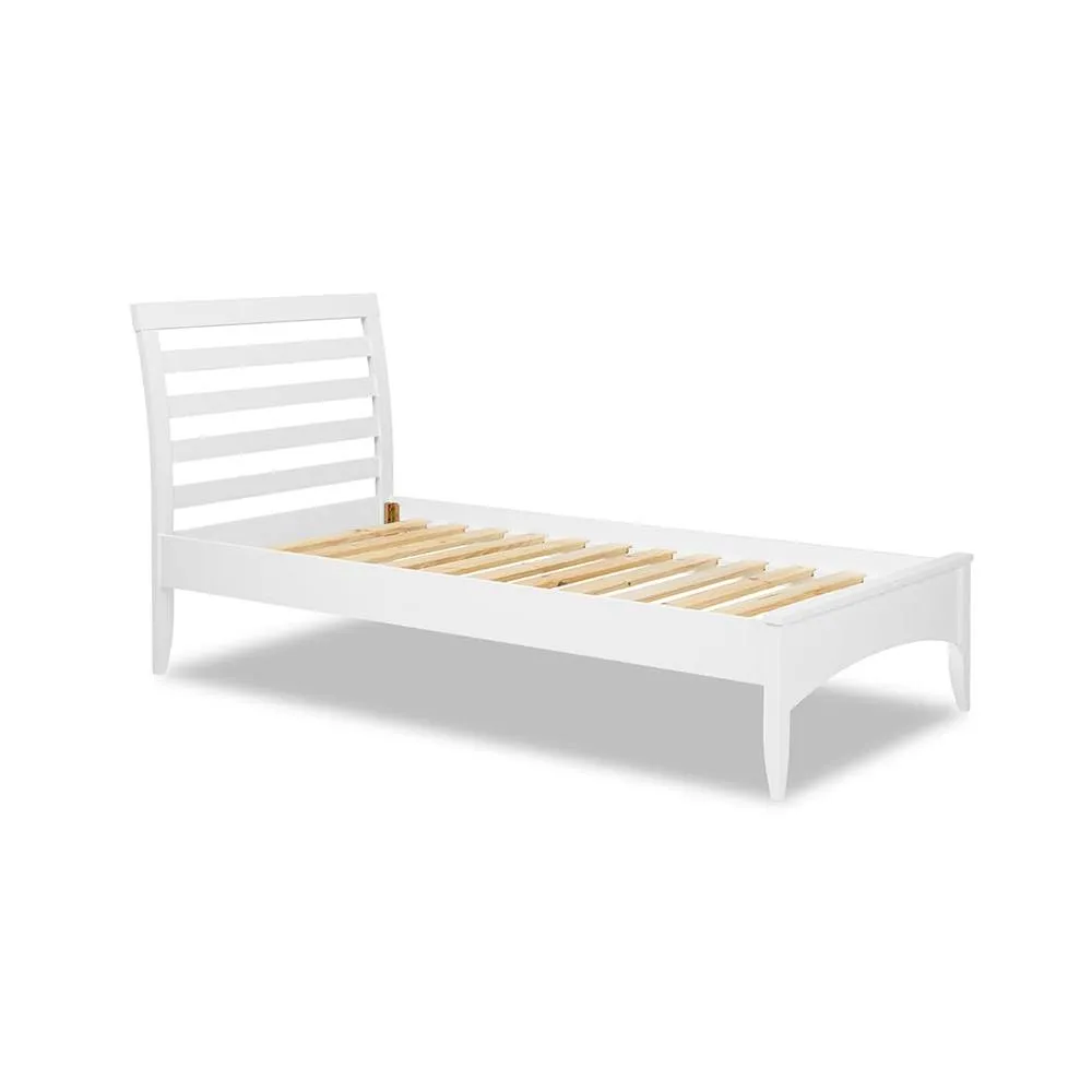 Statement Furniture Edward Hopper White Single Bed Frame 3ft with Slatted Headboard 6
